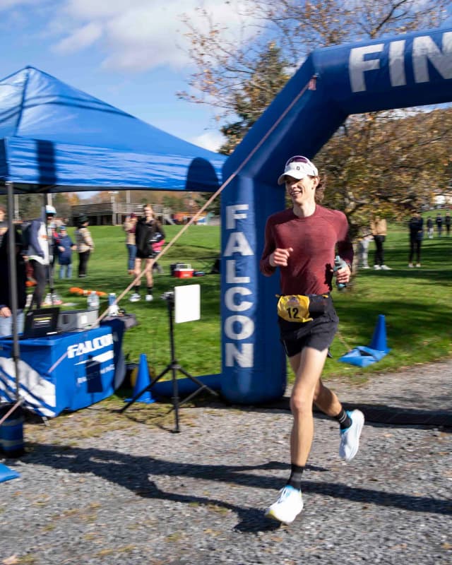 Ryan Hatton finishing a 50 mile race.